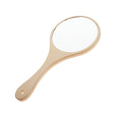 Max Wooden Makeup Cosmetic Compact Handheld Mirror Travel Small Vanity Mirror Round M
