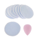 Max Reusable Makeup Remover Wipes Facial Cleansing Bamboo Cotton Rounds Pads Blue