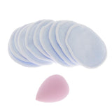 Max Reusable Makeup Remover Wipes Facial Cleansing Bamboo Cotton Rounds Pads Blue