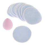 Max Reusable Makeup Remover Wipes Facial Cleansing Bamboo Cotton Rounds Pads Blue