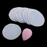 Max Reusable Makeup Remover Wipes Facial Cleansing Bamboo Cotton Rounds Pads Blue