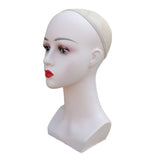 Stable Women Mannequin Head Wig Hat Jewelry Display Model Stands Red Lip