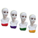 Female Mannequin Head Manikin Bust Stand for Wig Hat Jewelry Display Red