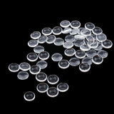 50x Clear Nails Art Tips Polish Color Display Chart Board Glass Beads Round