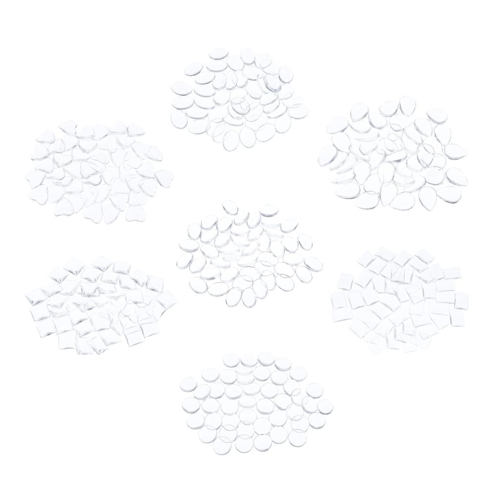 50x Clear Nails Art Tips Polish Color Display Chart Board Glass Beads Heart
