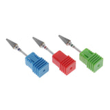Max 3/32'' Nail Art Drill Bit Acrylic Gels Removal Electric Manicure Bits Set 3x