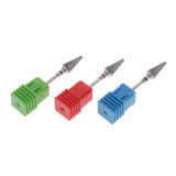 Max 3/32'' Nail Art Drill Bit Acrylic Gels Removal Electric Manicure Bits Set 3x
