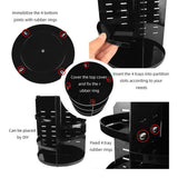 Maxbell Rotating Makeup Organizer Box Cosmetic Storage Display Carousel Case  Black