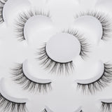 Maxbell 7 Pairs 3D Handmade Messy Cross Thick Makeup False Fake Eyelashes 06