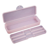 Two Layer Storage Box Nail File Dotting Drawing Brush Container Case Pink