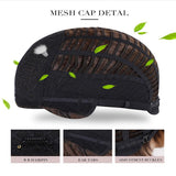 Maxbell Charming Short Human Hair Women Straight Side Part Brown Blonde Natural Wigs