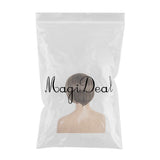 Maxbell Charming Short Human Hair Women Straight Side Part Brown Blonde Natural Wigs