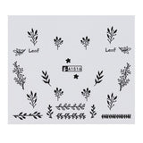 Max 12PCS Temporary Tattoo Body Art Stickers Flower Letter Nail Transfer Decals