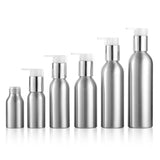 Maxbell 2x Empty Makeup Shampoo Pump Bottles Aluminum Cream Lotion Containers 50ml