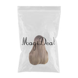 Maxbell 24'' Women Long Straight Synthetic Heat Resistant Wigs for Cosplay Party Brown