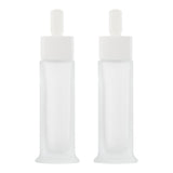 Max 2pcs Empty 30ml Glass Dropper Bottles for Essential Oils Serum Perfume White