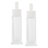 Max 2pcs Empty 30ml Glass Dropper Bottles for Essential Oils Serum Perfume White