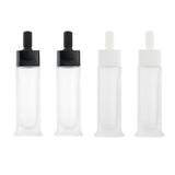 Max 2pcs Empty 30ml Glass Dropper Bottles for Essential Oils Serum Perfume White