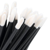 Max 100Pcs Disposable Lip Brushes Lipstick Lip Gloss Wands Applicator Tools Black