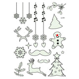 Max 3Pcs Luminous Temporary Tattoos Water Transfer Stickers Christmas Decals Set 01