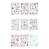 Max 3Pcs Luminous Temporary Tattoos Water Transfer Stickers Christmas Decals Set 01