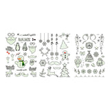 Max 3Pcs Luminous Temporary Tattoos Water Transfer Stickers Christmas Decals Set 01