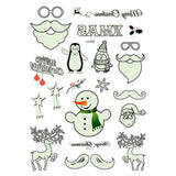 Max 3Pcs Luminous Temporary Tattoos Water Transfer Stickers Christmas Decals Set 01