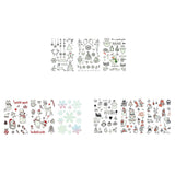 Max 3Pcs Luminous Temporary Tattoos Water Transfer Stickers Christmas Decals Set 01