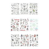 Max 3Pcs Luminous Temporary Tattoos Water Transfer Stickers Christmas Decals Set 01