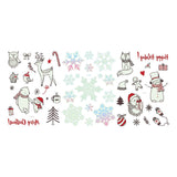 Max 3Pcs Luminous Temporary Tattoos Water Transfer Stickers Christmas Decals Set 02