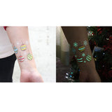 Max 5Pcs Luminous Temporary Tattoos Water Transfer Stickers Christmas Decals Set