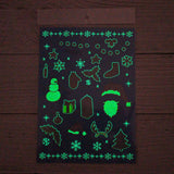 Max 5Pcs Luminous Temporary Tattoos Water Transfer Stickers Christmas Decals Set