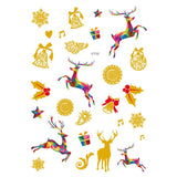 8pcs Christmas Temporary Tattoos Water Transfer Makeup Body Stickers Decals