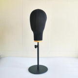 21'' Wig Mannequin Head Hat Holder Display Manikin w/ Adjustable Stand Black