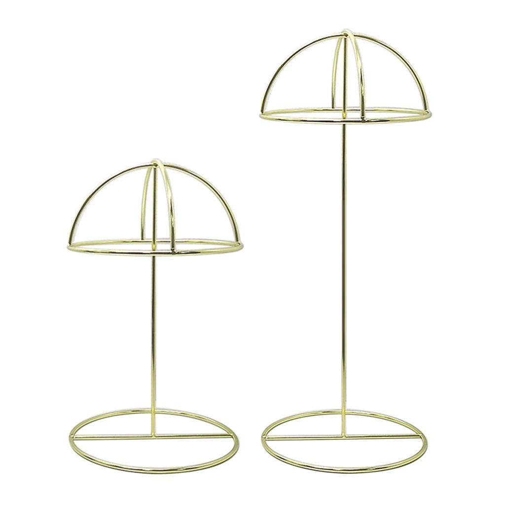 Metal Dome Shaped Hat Holder Stand Tabletop Wig Jewelry Scarf Display Rack L