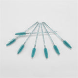 Max 50x Nylon Eyelash Mascara Wands Applicators Eyebrow Shaping Grooming Brushes Cyan