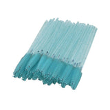 Max 50x Nylon Eyelash Mascara Wands Applicators Eyebrow Shaping Grooming Brushes Cyan