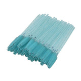 Max 50x Nylon Eyelash Mascara Wands Applicators Eyebrow Shaping Grooming Brushes Cyan