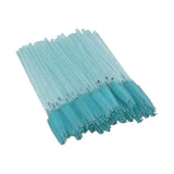 Max 50x Nylon Eyelash Mascara Wands Applicators Eyebrow Shaping Grooming Brushes Cyan