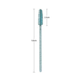 Max 50x Nylon Eyelash Mascara Wands Applicators Eyebrow Shaping Grooming Brushes Cyan
