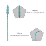 Max 50x Nylon Eyelash Mascara Wands Applicators Eyebrow Shaping Grooming Brushes Cyan