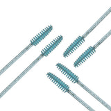 Max 50x Nylon Eyelash Mascara Wands Applicators Eyebrow Shaping Grooming Brushes Cyan