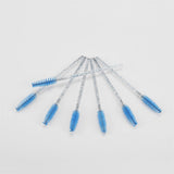 Max 50x Nylon Eyelash Mascara Wands Applicators Eyebrow Shaping Grooming Brushes Blue