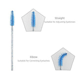 Max 50x Nylon Eyelash Mascara Wands Applicators Eyebrow Shaping Grooming Brushes Blue
