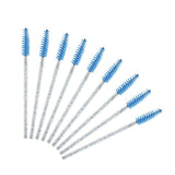 Max 50x Nylon Eyelash Mascara Wands Applicators Eyebrow Shaping Grooming Brushes Blue