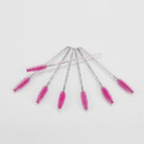 Max 50x Nylon Eyelash Mascara Wands Applicators Eyebrow Shaping Grooming Brushes Rose Red