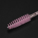 Max 50x Nylon Eyelash Mascara Wands Applicators Eyebrow Shaping Grooming Brushes Pink