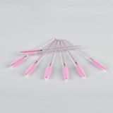 Max 50x Nylon Eyelash Mascara Wands Applicators Eyebrow Shaping Grooming Brushes Pink