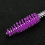 Max 50x Nylon Eyelash Mascara Wands Applicators Eyebrow Shaping Grooming Brushes Purple