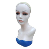 Max Female Mannequin Head Manikin Bust Stand for Wig Hat Jewelry Display Blue